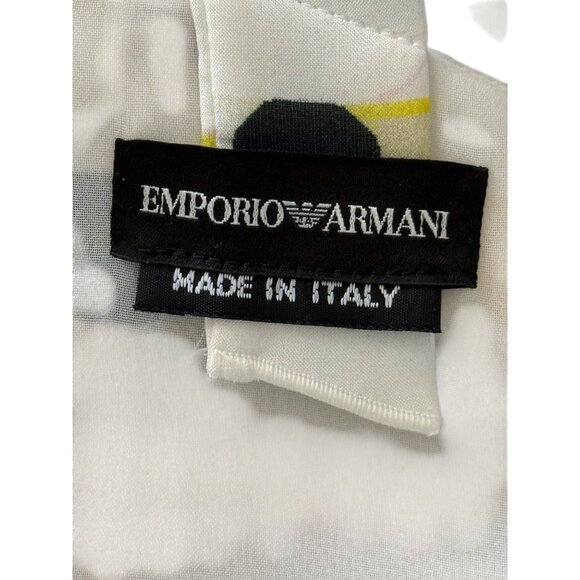 Emporio Armani Silk Dress Sleeveless Italy Polka Dot White Women Size US 4/IT 40 - Picture 5 of 9